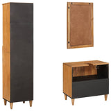 Bathroom Furniture Set with Drawer 3 pcs Brown Solid mango wood 3310067