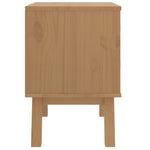 ZNTS Bedside Cabinet OLDEN Grey and Brown Solid Wood Pine 358583