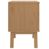 ZNTS Bedside Cabinet OLDEN Grey and Brown Solid Wood Pine 358583