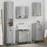 Bathroom Furniture Set Grey Sonoma Engineered wood, Metal 3393119