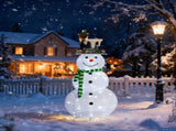 1.2M Lighted Snowman and Squirrel Christmas Yard Decorations, Pre-lit Pull Up Snowman with 120 White 86401112