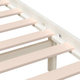 Bed Frame White Solid Pine Wood, Plywood Super King 3101234