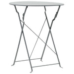 3 Piece Bistro Set Steel Grey 44355