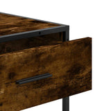 Console Table Smoked Oak 90x35x80 cm Engineered Wood 849176