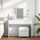Dressing Table with LED White 100x40x130 cm 848199