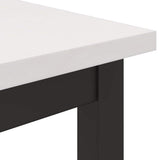 Table White 100 x 50 x 77 cm Engineered Wood and Steel 873793