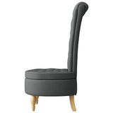 Slipper Chair Dark Grey 56.5 x 70 x 110 cm Fabric 42020679