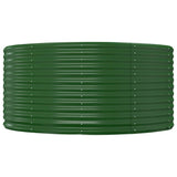 Garden Raised Bed Green 140x140x68 cm Galvanised Steel 319088