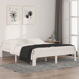 Bed Frame without Mattress White Solid Wood Pine 140x190cm 810346