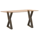 Dining Table Legs 2 pcs Natural Steel 60x cm Steel 4012723