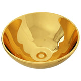 Wash Basin 32.5x14 cm Ceramic Gold 143484
