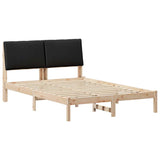 Bed frame Brown and black 150 x 200 cm Solid pine wood 3394375