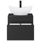Bathroom Furniture Set Black Engineered Wood 3404311