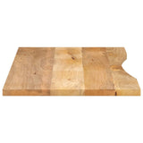 Desk Top with Curve 110x50x2.5 cm Solid Wood Rough Mango 370195