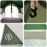 Family Tent 4-Person Green and White 324 x 255 x 230 cm 42004083