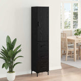 Highboard Black Oak 34.5 x 34 x 180 cm Engineered Wood 3416226