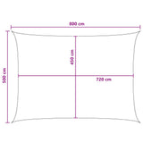 Sunshade Sail Blue and White 5 x 8 m HDPE 42032899