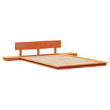Bed Frame Brown 140 x 190 cm Wood 872406