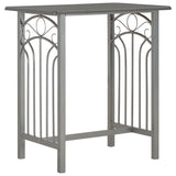 3 Piece Bar Set Wood and Steel Anthracite 284397