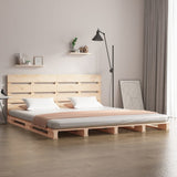 ZNTS Bed Frame without Mattress 200x200 cm Solid Wood Pine 3120152