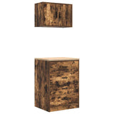 Garage Cabinets 2 pcs Smoked Oak Engineered Wood 3328336