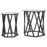 Coffee Table 2 pcs Grey Sonoma Engineered Wood and Steel 868264