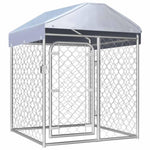 Outdoor Dog Kennel with Roof 100x100x125 cm 144491