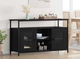 Sideboard Black Oak 100 x 35 x 80 cm Engineered Wood 882817