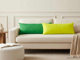 Cushion Cover 12 pcs HEERLEN Bright Green 40 x 80 cm Polyester 910014