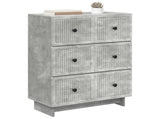 Drawer Cabinet Concrete Grey 66 x 34.5 x 90 cm Engineered Wood 893918