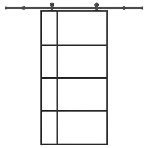 Sliding Door with Hardware Set 102,5x205 cm ESG Glass&Aluminium 3332927