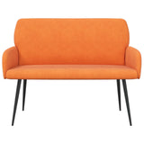 2 Seater Sofa with Metal Legs 2-Seater Orange Corduroy Fabric 42051049