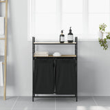 Laundry Basket 2 Compartments with Shelves Sonoma Oak 859086