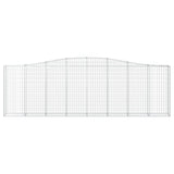 Arched Gabion Baskets 4 pcs 400x30x120/140 cm Galvanised Iron 3145841