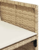 11 Piece Garden Dining Set with Cushions Beige Poly Rattan 3211120
