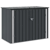 Garden Storage Box Black 151.5 x 82 x 110.5 cm Steel 42011283