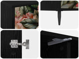 TV Cabinet BORNE 102 x 33 x 51 cm Black Oak Engineered Wood 8007056