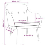 Armchair Wine Red 63x76x80 cm Fabric 351477