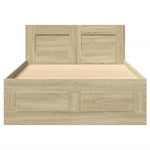 Bed Frame with Headboard without Mattress Sonoma Oak 75x190 cm Small Single 3295620