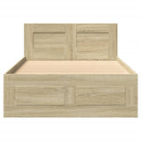 Bed Frame with Headboard without Mattress Sonoma Oak 75x190 cm Small Single 3295620