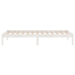 Bed Frame without Mattress White Solid Wood Small Single 809978