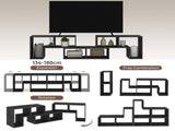 TV Stand for TVs up to 75 Inches, Free Combination TV Unit with Storage Shelves, Extendable T3398P330528