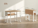 80 cm Drop Leaf Writing Work Desk - Natural Wood Finish T3398P343023