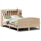 Bookcase Bed without Mattress 150x200 cm King Size Solid Wood Pine 3323140