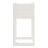Planters 2 pcs White 40x40x81 cm Solid Wood Pine 822125