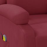 Massage Chair Wine Red Faux Leather 340166