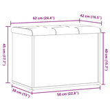 Storage Bench Old Wood 62x42x45 cm Engineered Wood 857615