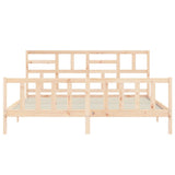 Bed Frame without Mattress 200x200 cm Solid Wood Pine 3193096