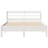 Bed Frame without Mattress White 160x200 cm Solid Wood Pine 3306883