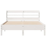 Bed Frame without Mattress White 140x190 cm Solid Wood Pine 3306901